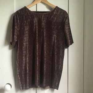 Velvet Short Sleeve Top
